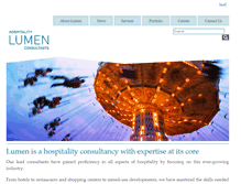 Tablet Screenshot of lumenhospitality.com